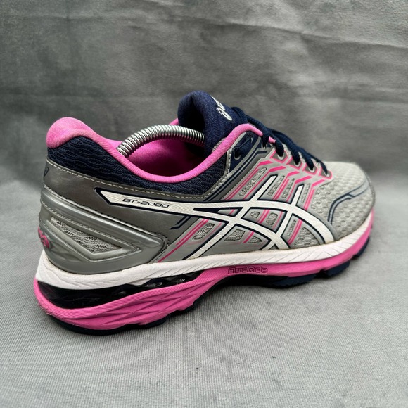 ASICS Women's‎ Gt-2000 5 Running Shoe Mid Grey/White/Pink Glow Size 8 T575N - Picture 2 of 11